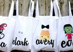 como hacer bolsas de Halloween