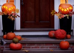 Iluminar su patio con linternas de calabaza