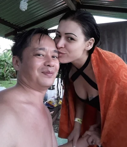 Patricia and I during a family vacation