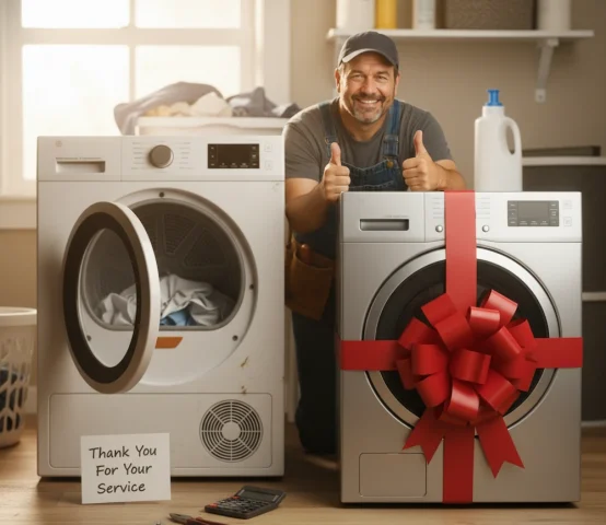 The dryer that wasn’t worth saving because the cost of repair was too high and the machine was too old