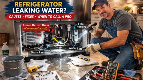 Refrigerator Leaking Water in Alpharetta? – Handyman Bob Shows Causes, DIY Fixes and When to Call a Pro