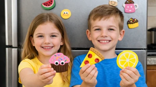 DIY Refrigerator Magnet Crafts Using Kitchen Themes